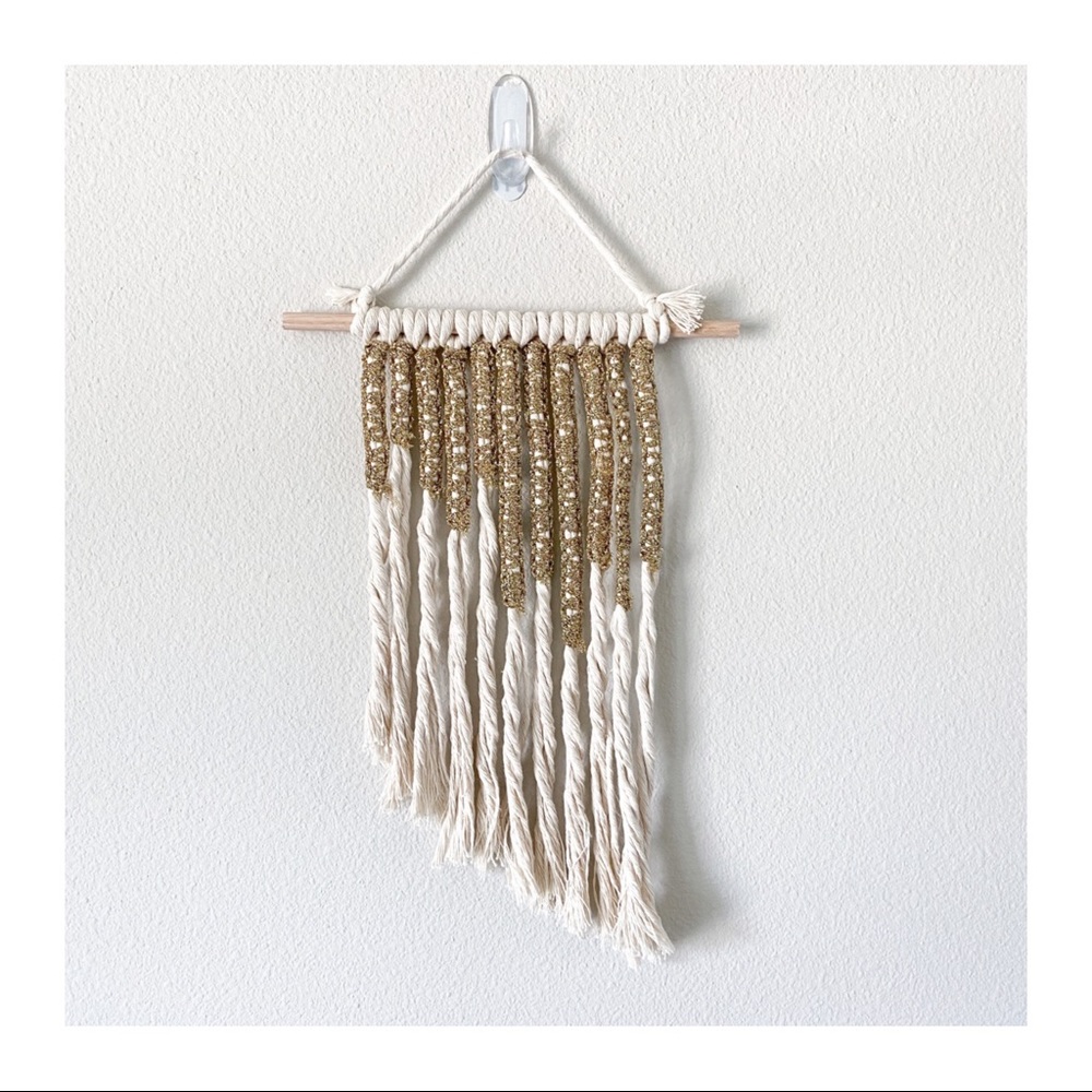 Handmade Custom Macrame w/ Gold Accents